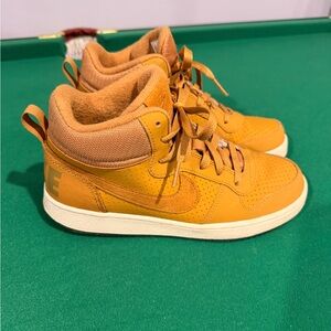 Nike High-Top Sneakers in Golden Yellow